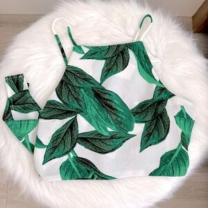 Show Me Your Mumu Havana Crop Top in Palm Palm Stretch